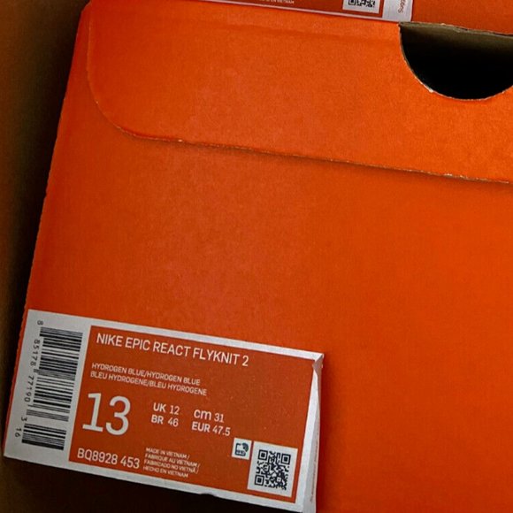 Nike Men's Epic React Flyknit 2 Running Shoes Hydrogen Blue Size BQ8928-453 - Picture 15 of 15